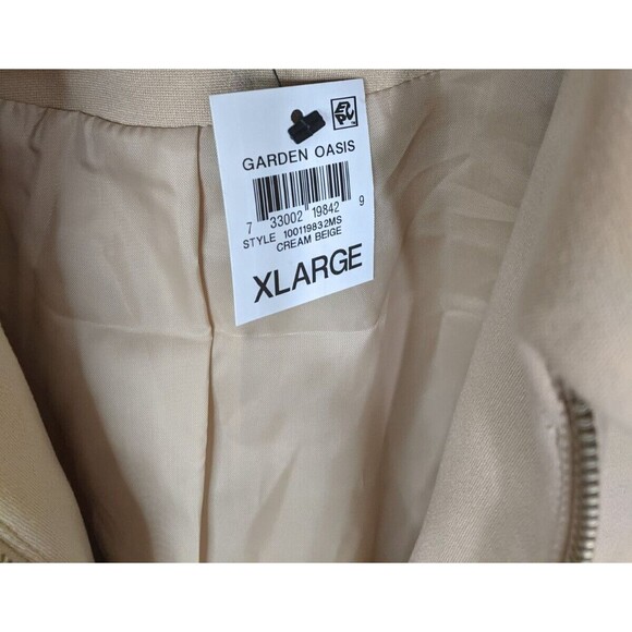 Alfani Full Zip Jacket Cream Beige Lined Business Casual Size XL - Picture 10 of 11